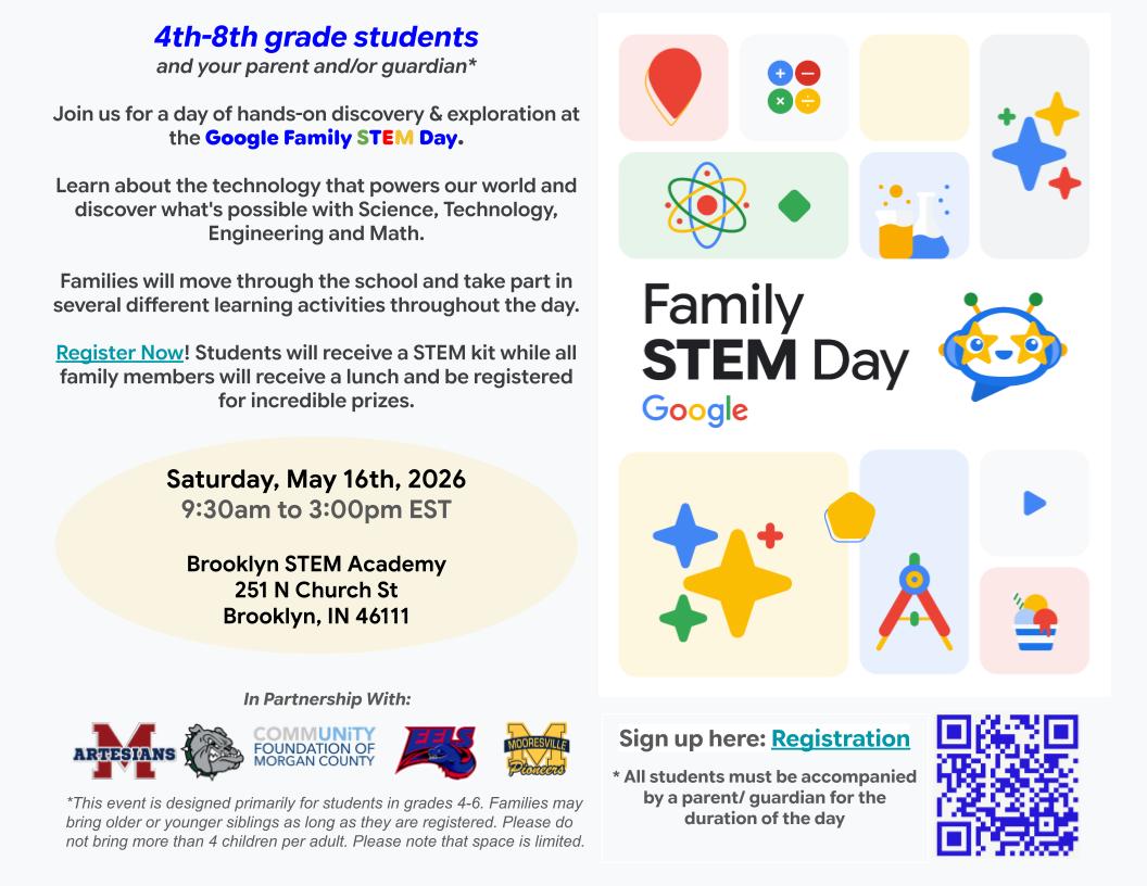Google Family STEM Day – May 16th at Brooklyn STEM Academy f/k/a Brooklyn Elementary